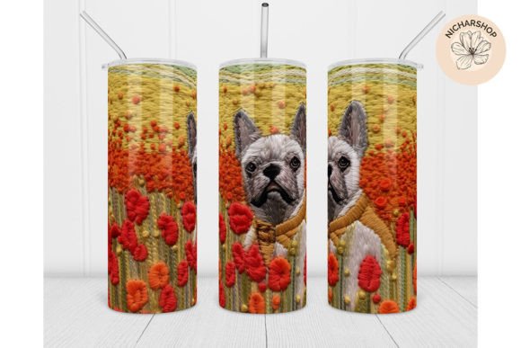20oz Dog Flower Embroidery Tumbler Wrap3 Review