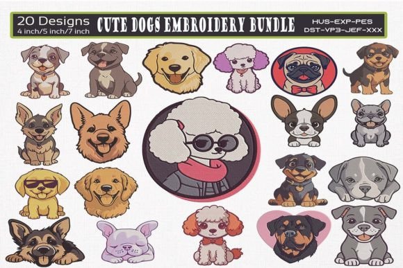 Cute Dogs Embroidery Designs Bundle Review