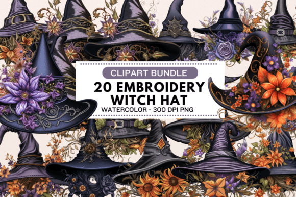 FREE Embroidery Witch Hat Clipart Bundle Review