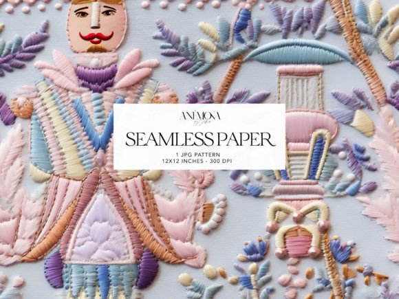 Pastel Nutcracker Embroidery Backgrounds Review