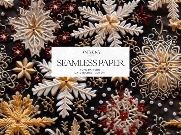 Snowflakes Embroidery Paper for Handmade Gifts
