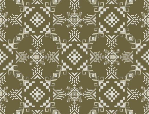 Ukrainian Embroidery White-Green Pattern Review